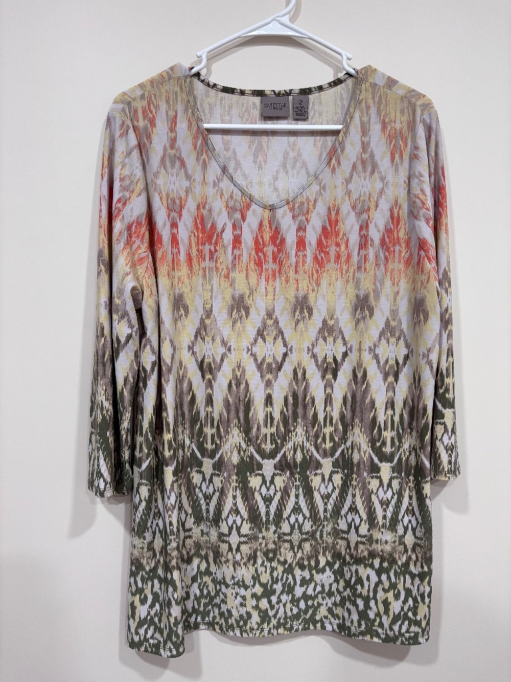 WOMEN'S EASY WEAR BY CHICOS SHIRT SIZE 2